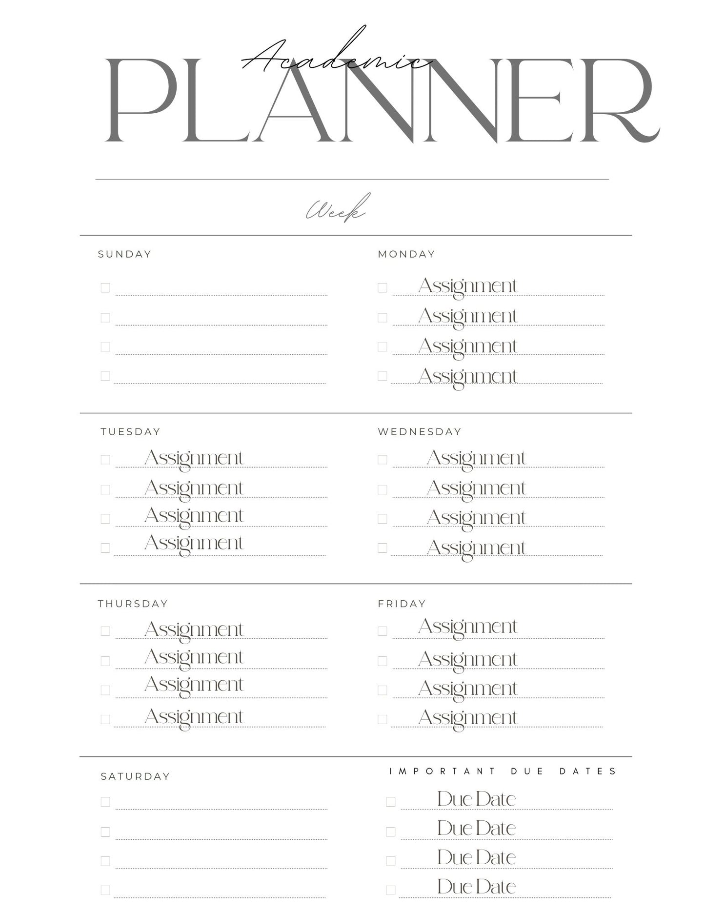 Academic Planner