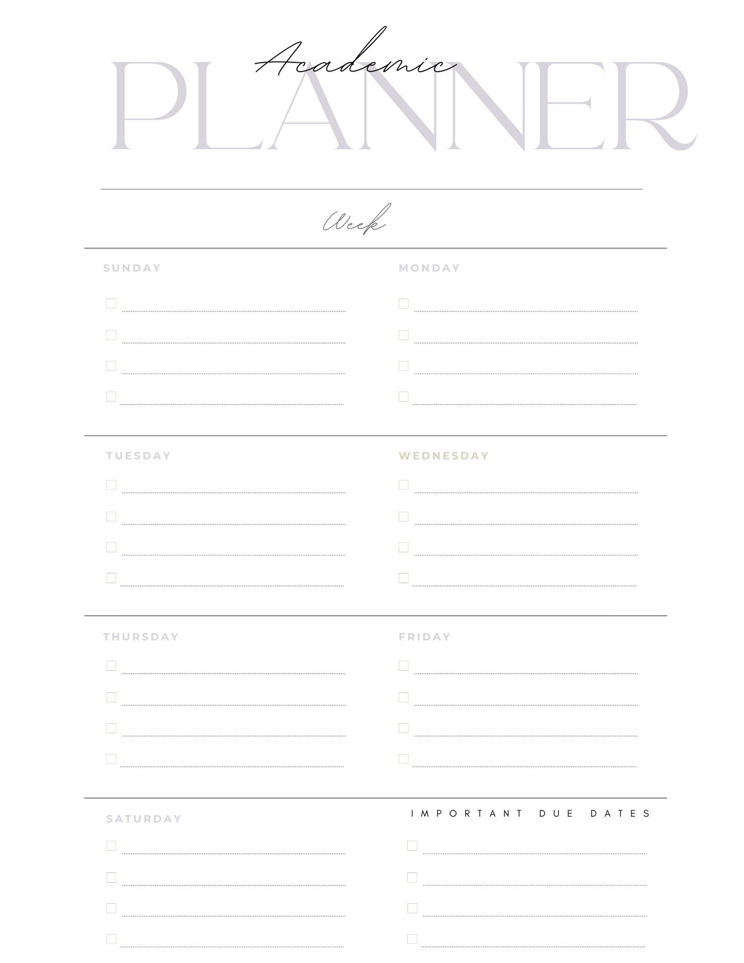 Academic Planner